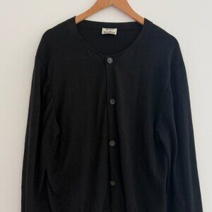 Men's Acne Studios Black Cotton Light Cardigan, Size L